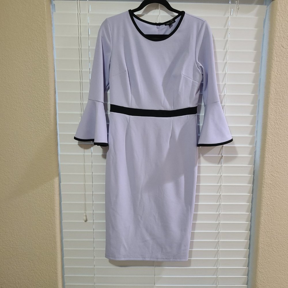 Sami & Jo Lavender Dress with Black Trim - Size Small - NWOT